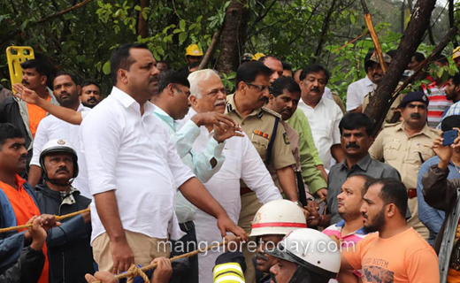 Khader, Nalin visit affected areas